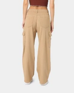 XXIII Women's Poppy Wide Leg Cargo Pants Tan -Sportswear Women Store 03008678 YT001 womens 0040