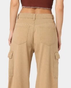 XXIII Women's Poppy Wide Leg Cargo Pants Tan -Sportswear Women Store 03008678 YT001 womens 0080