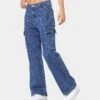 XXIII Women's Poppy Wide Leg Cargo Pants Blue -Sportswear Women Store 03008678 YX001 womens 0010