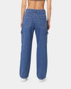 XXIII Women's Poppy Wide Leg Cargo Pants Blue -Sportswear Women Store 03008678 YX001 womens 0040