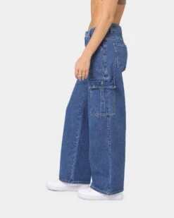 XXIII Women's Poppy Wide Leg Cargo Pants Blue -Sportswear Women Store 03008678 YX001 womens 0060