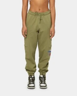 Mitchell & Ness Chicago Bulls Cargo Fleece Sweat Pants Olive -Sportswear Women Store 03008769 YO100 womens 030