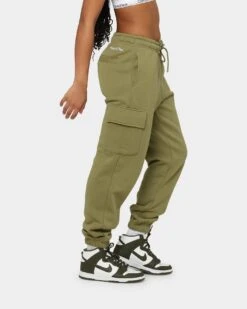 Mitchell & Ness Chicago Bulls Cargo Fleece Sweat Pants Olive -Sportswear Women Store 03008769 YO100 womens 050