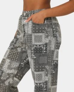 XXIII Women's Haimi Paisley Jeans Black -Sportswear Women Store 03008976 YB001 womens 0070