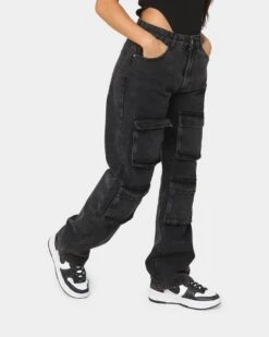 XXIII Women's Elvan Cargo Pants Washed Black -Sportswear Women Store 03009066 YW607 womens 0050