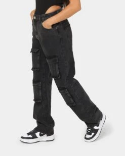 XXIII Women's Elvan Cargo Pants Washed Black -Sportswear Women Store 03009066 YW607 womens 0060