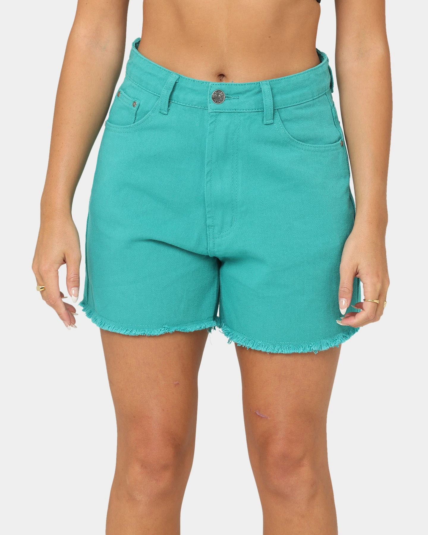 XXIII Women's Jaala Denim Shorts Teal 5 XXIII Women's Jaala Denim Shorts Teal - Image 3