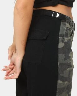 XXIII Women's Midel Pants Black/Camo -Sportswear Women Store 03009070 YB031 womens 0080