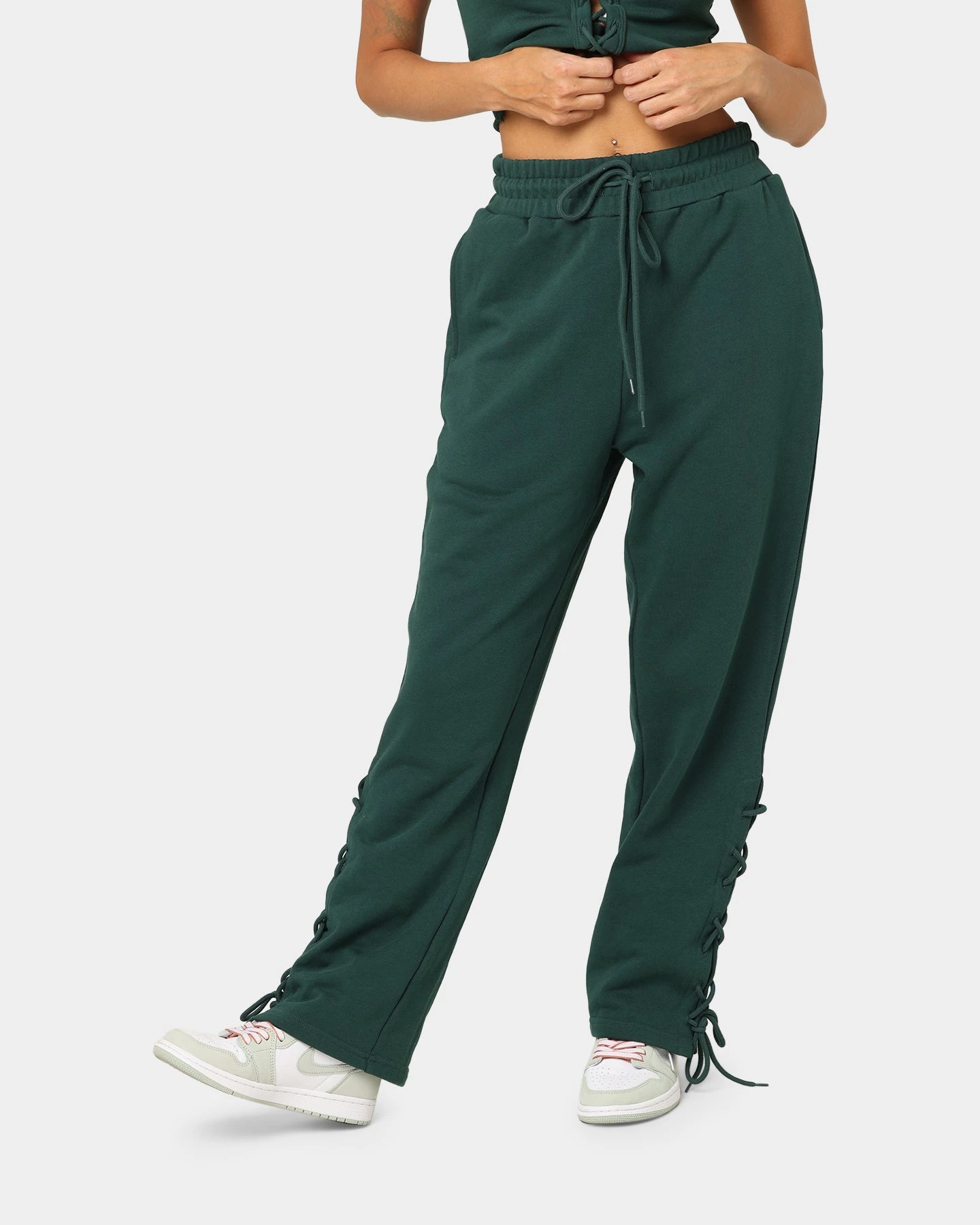 EN ES Women's Mason Lace Up Track Pants Deep Teal 3 EN ES Women's Mason Lace Up Track Pants Deep Teal