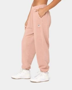Reebok Women's Classics Natural Dye Small Logo French Terry Pants Coral -Sportswear Women Store 03009331 YC510 womens 0060