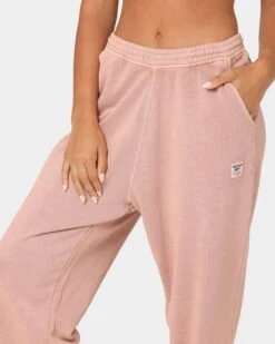 Reebok Women's Classics Natural Dye Small Logo French Terry Pants Coral -Sportswear Women Store 03009331 YC510 womens 0070