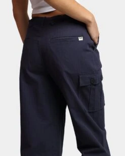 HUF Women's Double Knee Cargo Pants Navy -Sportswear Women Store 03009384 YN200 womens 0080