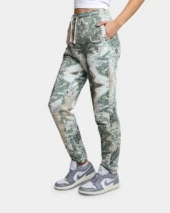 HUF Women's Swirl Fleece Pants Olive 13 HUF Women's Swirl Fleece Pants Olive -Sportswear Women Store 03009386 YO100 womens 0040