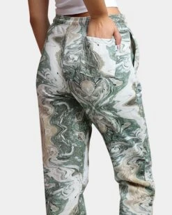 HUF Women's Swirl Fleece Pants Olive 17 HUF Women's Swirl Fleece Pants Olive -Sportswear Women Store 03009386 YO100 womens 0080