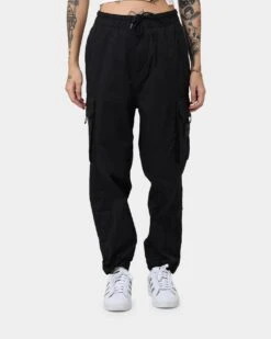 Calvin Klein Seasonal Washed Cargo Pants Ck Black -Sportswear Women Store 03009394 YC966 womens 0030