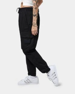 Calvin Klein Seasonal Washed Cargo Pants Ck Black -Sportswear Women Store 03009394 YC966 womens 0060