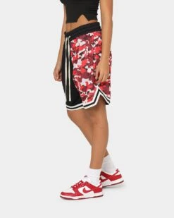 Goat Crew Half Camo Shorts Black/Red -Sportswear Women Store 03009567 YB004 womens 00060