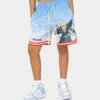 Goat Crew X Bleach Ichigo Flame Shorts Blue -Sportswear Women Store 03009568 YX001 womens 00010