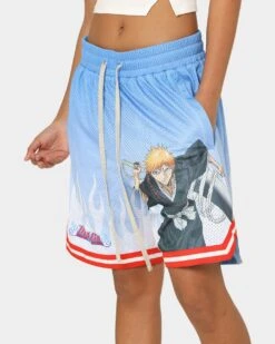 Goat Crew X Bleach Ichigo Flame Shorts Blue 19 Goat Crew X Bleach Ichigo Flame Shorts Blue -Sportswear Women Store 03009568 YX001 womens 00090
