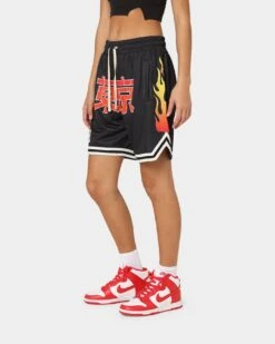 Goat Crew Kanji Flame Shorts Black/White -Sportswear Women Store 03009569 YB012 womens 0060
