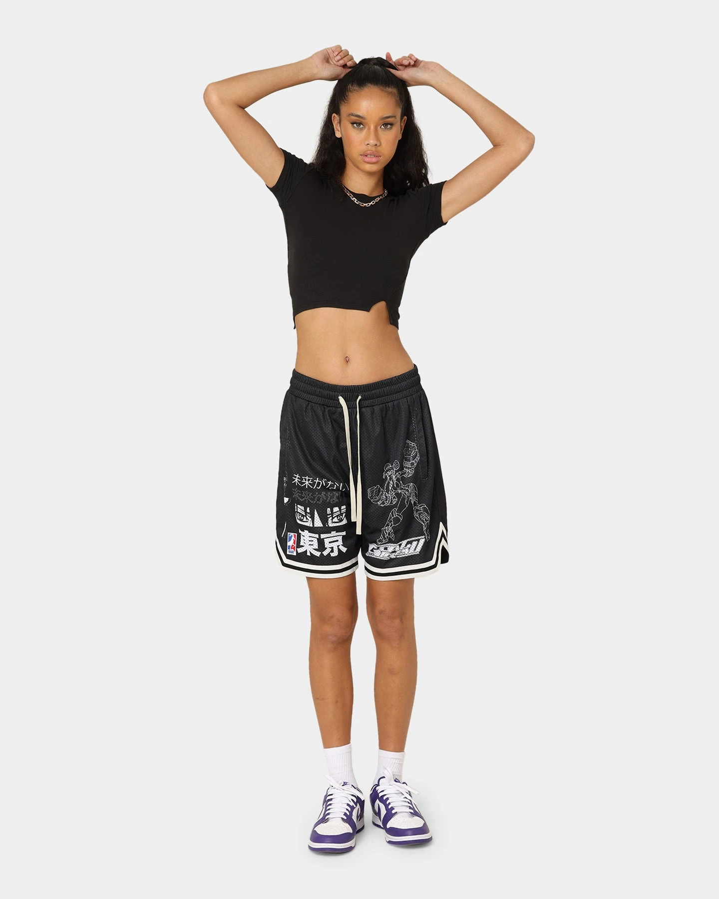 Goat Crew Patchwork Shorts Black/White 4 Goat Crew Patchwork Shorts Black/White - Image 2