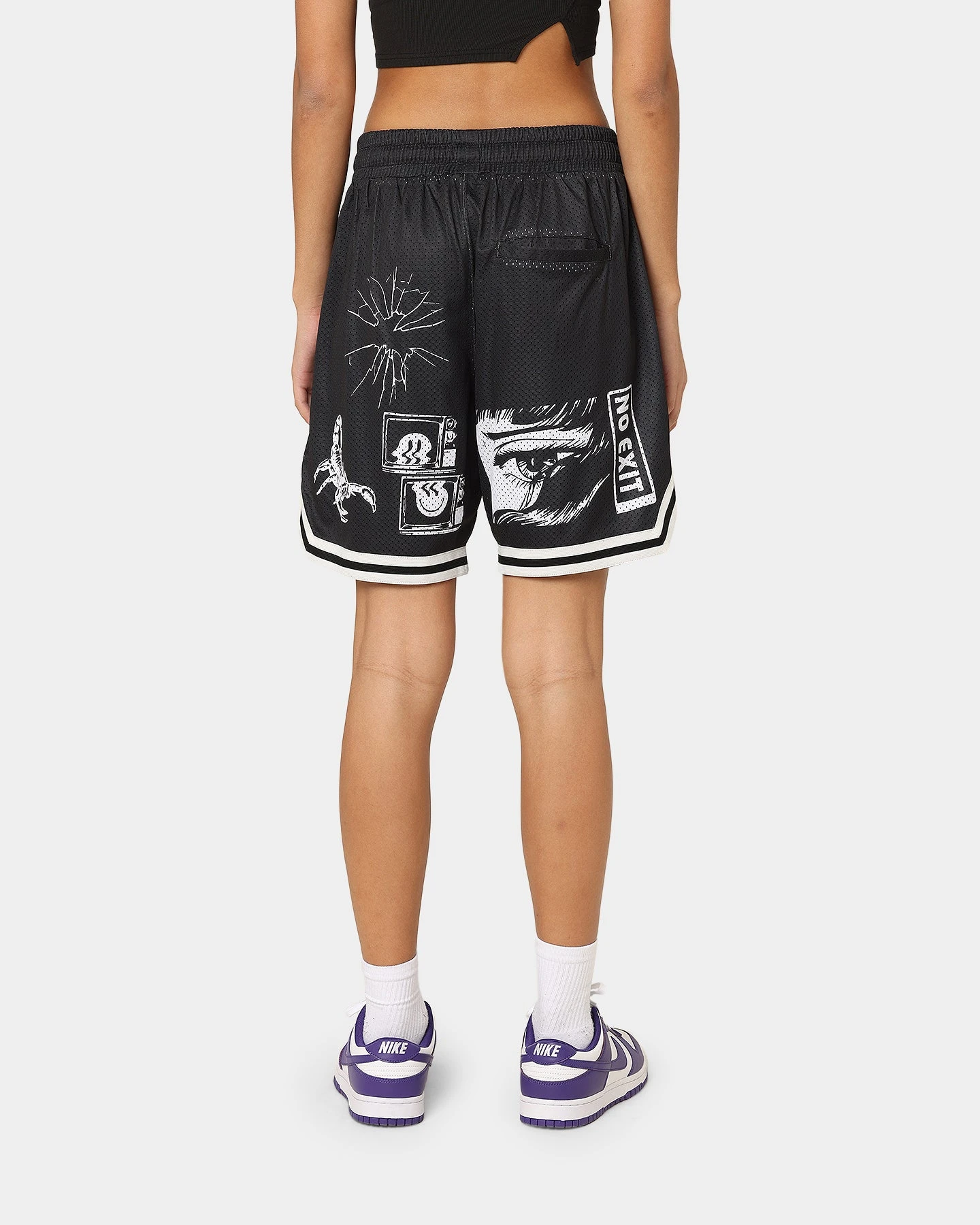 Goat Crew Patchwork Shorts Black/White 6 Goat Crew Patchwork Shorts Black/White - Image 4