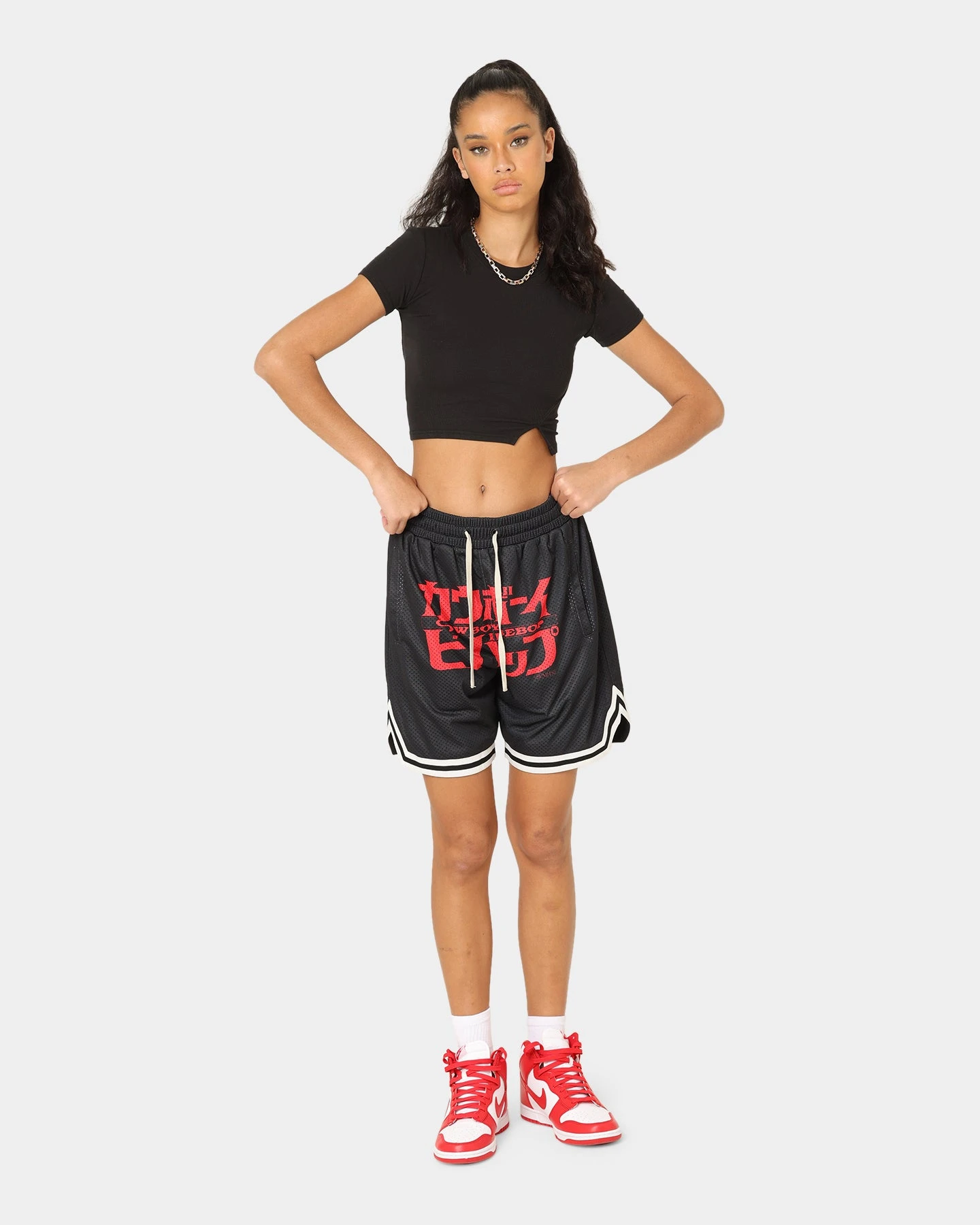 Goat Crew X Cowboy Bebop Spike Solo Shorts Black/Red 4 Goat Crew X Cowboy Bebop Spike Solo Shorts Black/Red - Image 2