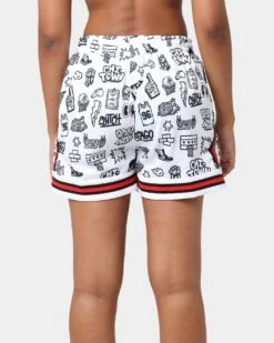 Mitchell & Ness Women's Chicago Bulls Doodle Shorts Black/White -Sportswear Women Store 03009579 YB012 womens 00040