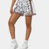Mitchell & Ness Women's Los Angeles Lakers Doodle Shorts Black/White -Sportswear Women Store 03009580 YB012 womens 0010