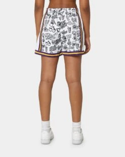 Mitchell & Ness Women's Los Angeles Lakers Doodle Shorts Black/White 13 Mitchell & Ness Women's Los Angeles Lakers Doodle Shorts Black/White -Sportswear Women Store 03009580 YB012 womens 0040