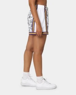 Mitchell & Ness Women's Los Angeles Lakers Doodle Shorts Black/White 14 Mitchell & Ness Women's Los Angeles Lakers Doodle Shorts Black/White -Sportswear Women Store 03009580 YB012 womens 0050