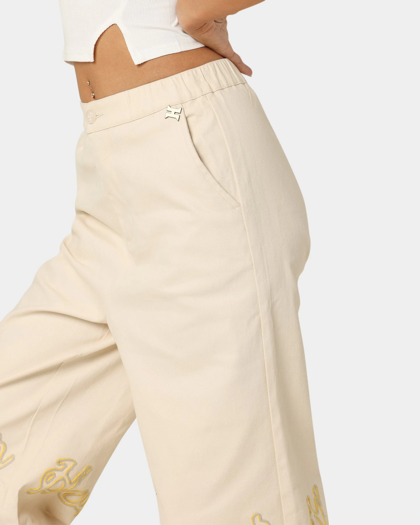 Honor The Gift Women's Hollywood Pants Cream 9 Honor The Gift Women's Hollywood Pants Cream - Image 7