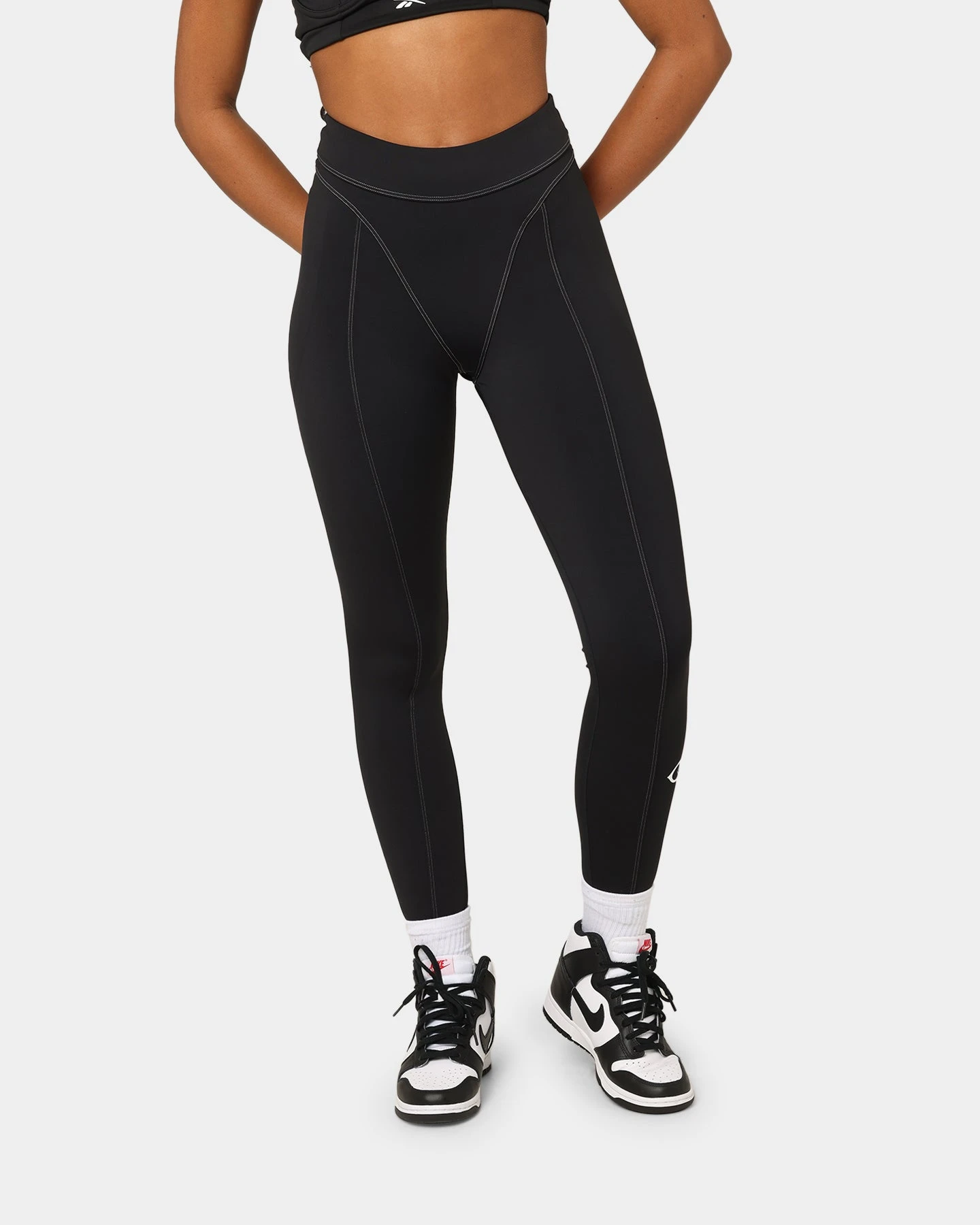 Reebok Women's Cardi B X Reebok High Rise Tights Black 3 Reebok Women's Cardi B X Reebok High Rise Tights Black