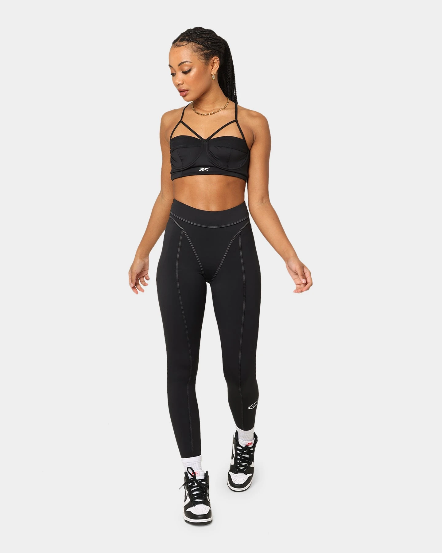 Reebok Women's Cardi B X Reebok High Rise Tights Black 4 Reebok Women's Cardi B X Reebok High Rise Tights Black - Image 2