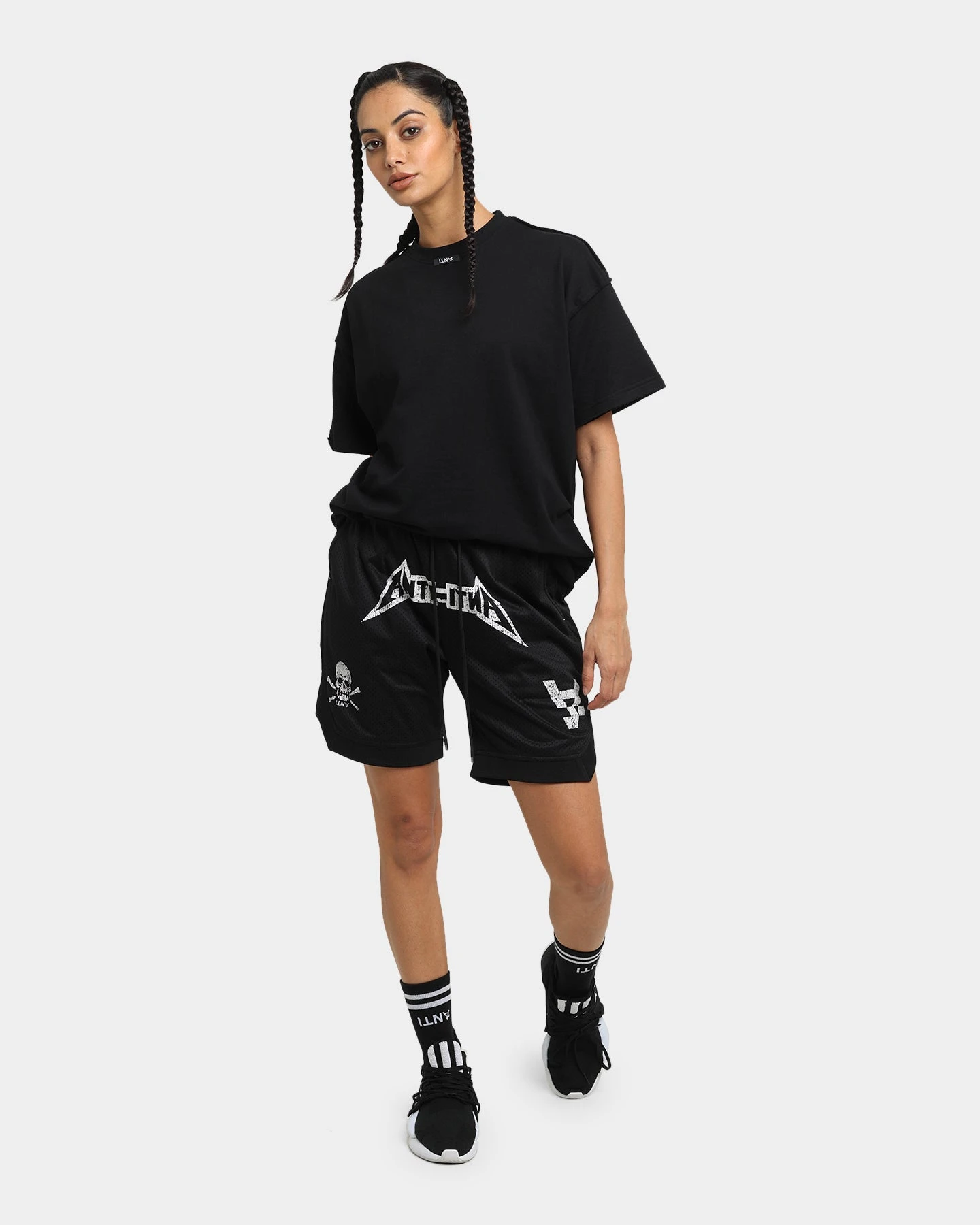 The Anti Order Heavy Metal Basketball Shorts Black/White 4 The Anti Order Heavy Metal Basketball Shorts Black/White - Image 2