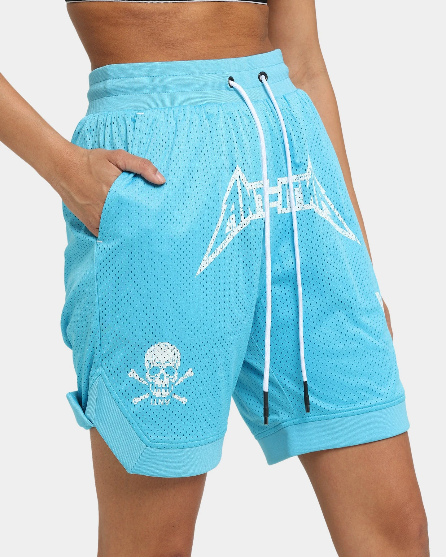 The Anti Order Heavy Metal Basketball Shorts Cyan 4 The Anti Order Heavy Metal Basketball Shorts Cyan - Image 3
