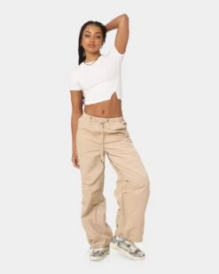 MNML Women's Parachute Pants Beige -Sportswear Women Store 03010287 Y1000 womens 020