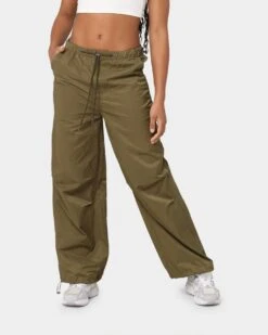 MNML Women's Parachute Pants Khaki