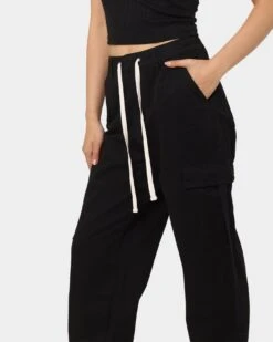 MNML Women's Baggy Cargo Pants Black -Sportswear Women Store 03010298 YB001 womens 0040