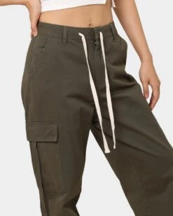 MNML Women's Baggy Cargo Pants Khaki 12 MNML Women's Baggy Cargo Pants Khaki -Sportswear Women Store 03010298 YK001 womens 0030