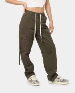 MNML Women's Baggy Cargo Pants Khaki 14 MNML Women's Baggy Cargo Pants Khaki -Sportswear Women Store 03010298 YK001 womens 0050