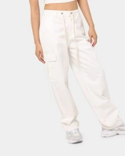 MNML Women's Baggy Cargo Pants Off White -Sportswear Women Store 03010298 YO007 womens 0030