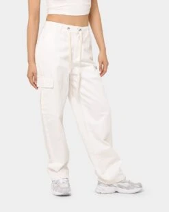 MNML Women's Baggy Cargo Pants Off White -Sportswear Women Store 03010298 YO007 womens 0050
