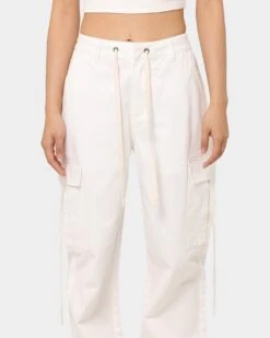 MNML Women's Baggy Cargo Pants Off White -Sportswear Women Store 03010298 YO007 womens 0070