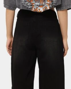 MNML Women's Baggy Distressed Jeans Vintage Black -Sportswear Women Store 03010299 YV009 womens 0080