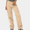 MNML Chloe Mid Rise Cargo Jeans Beige -Sportswear Women Store 03010712 Y1000 womens 0010