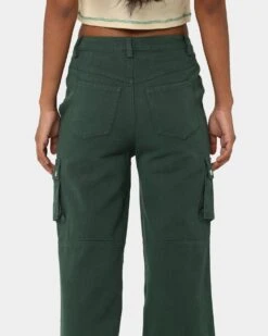 MNML Chloe Mid Rise Cargo Jeans Green 17 MNML Chloe Mid Rise Cargo Jeans Green -Sportswear Women Store 03010712 YG600 womens 0080
