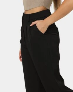 MNML Women's Wide Leg Pants Black -Sportswear Women Store 03010714 YB001 womens 040