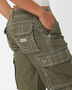 True Religion Women's Big T Cargo Pants Kalamata -Sportswear Women Store 03010925 YK071 womens 0030