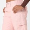 True Religion Women's Big T Cargo Pants Strawberry